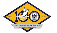 Delaware State Police centennial anniversary logo, 1923 - 2023