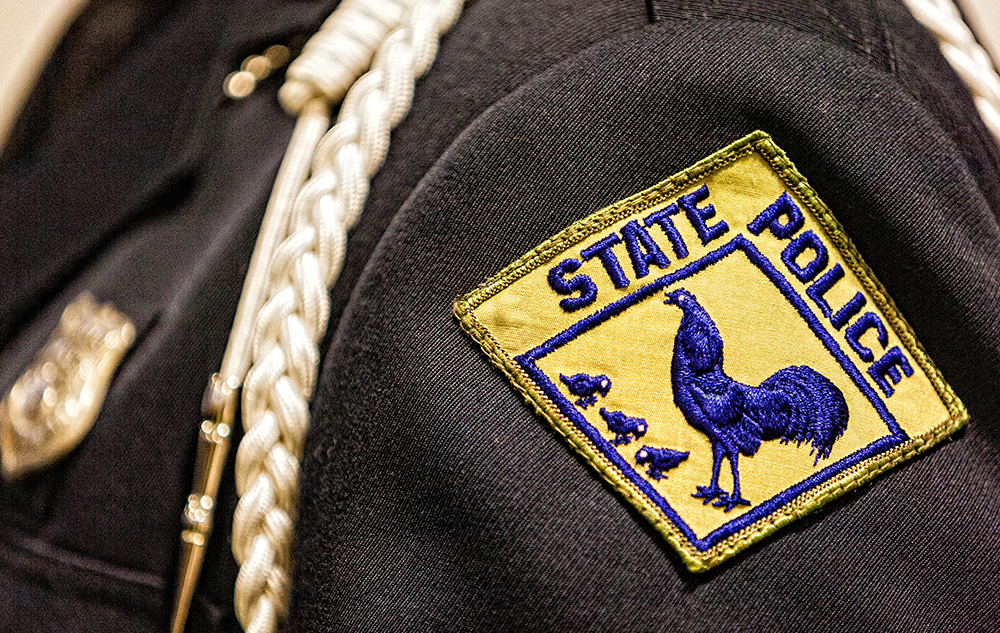 State Police Shoulder Patch with Chicks and Hen
