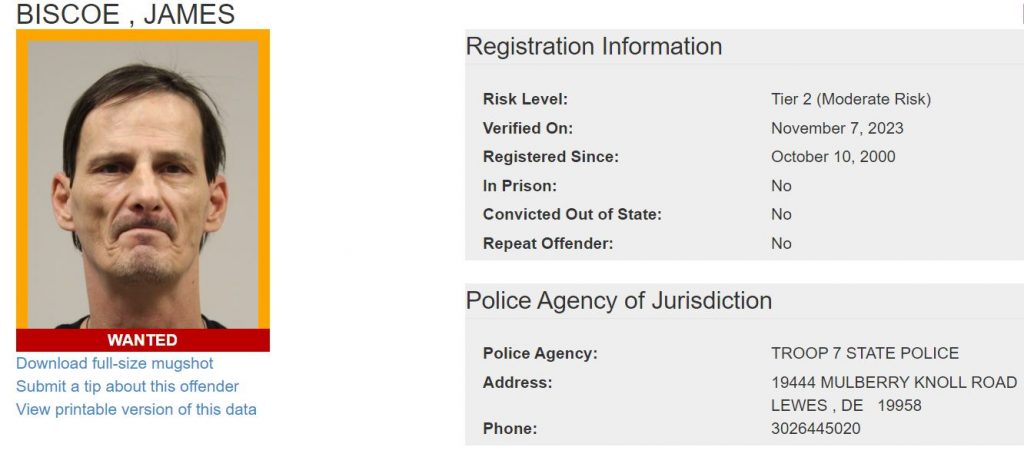 James Briscoe Sex Offender Registry Information