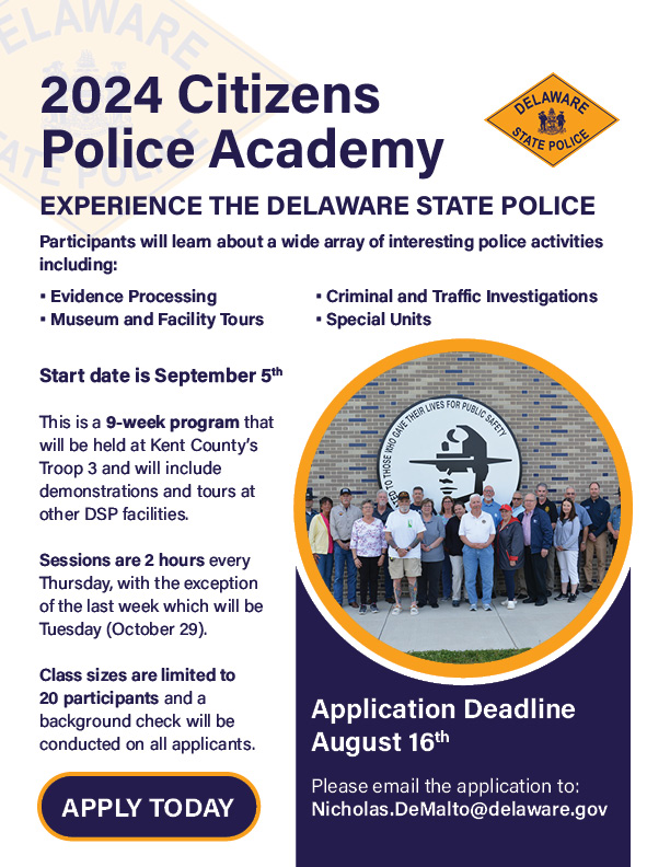 2024 Citizens Police Academy Flyer