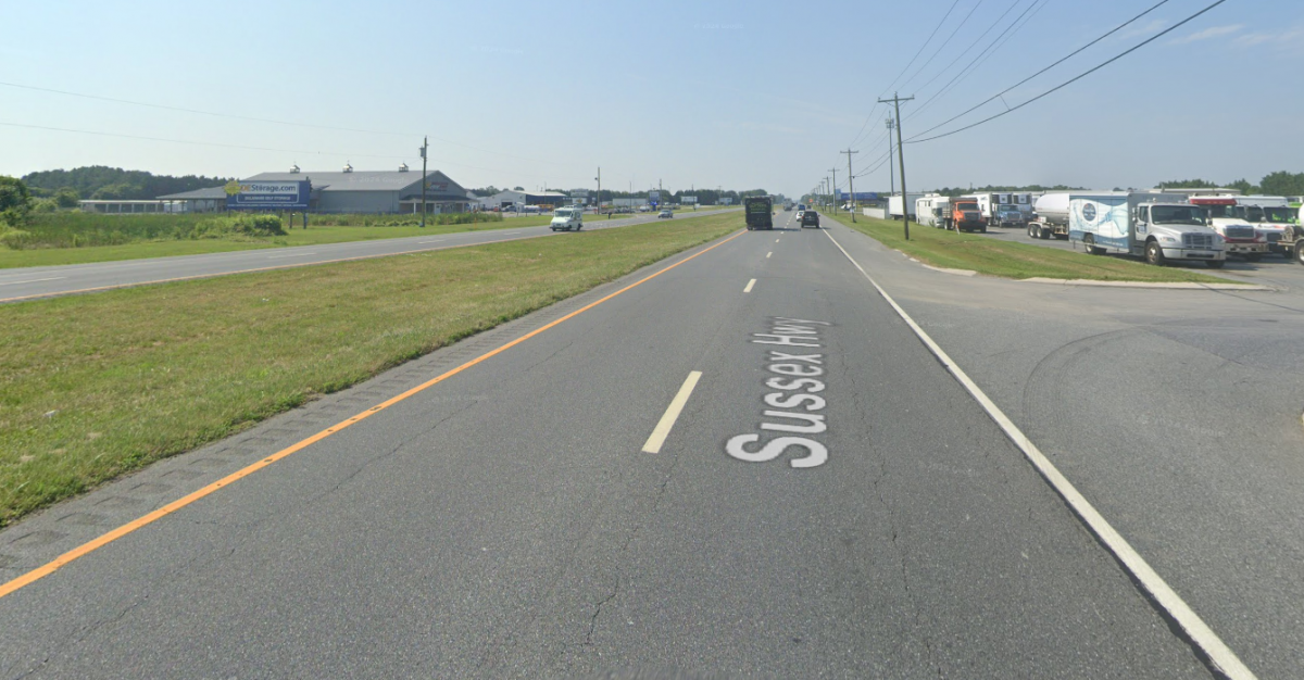 Google map screenshot of Sussex Hwy south of Cannon Road