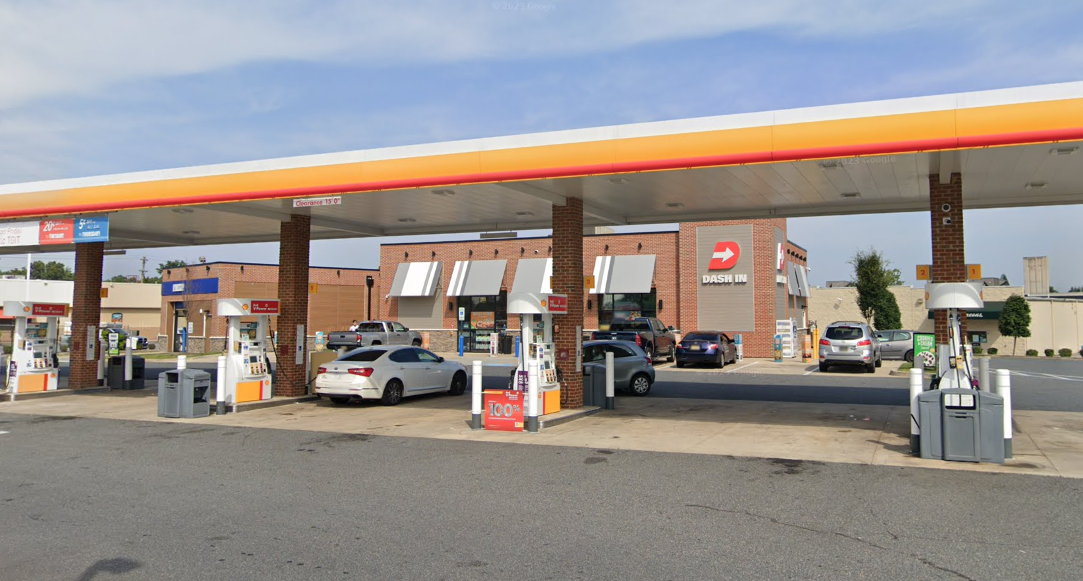 Screenshot of the Shell gas station from google map