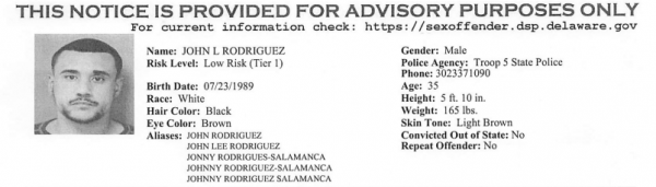John Rodriguez sex offender wanted information