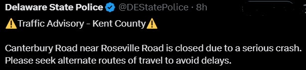 Canterbury Road closure