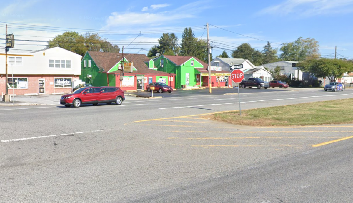 Google screenshot of collision area