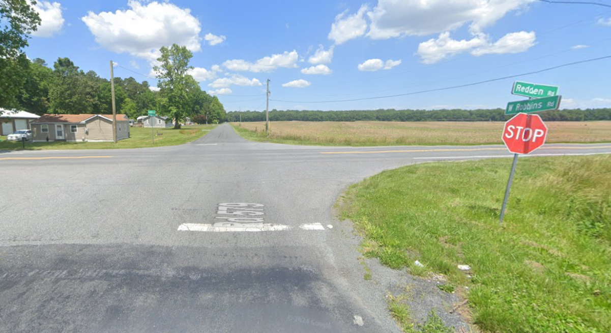 A screenshot from Google Maps of the crash location.