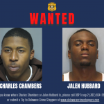 Wanted flier for Charles Chambers and Jalen Hubbard