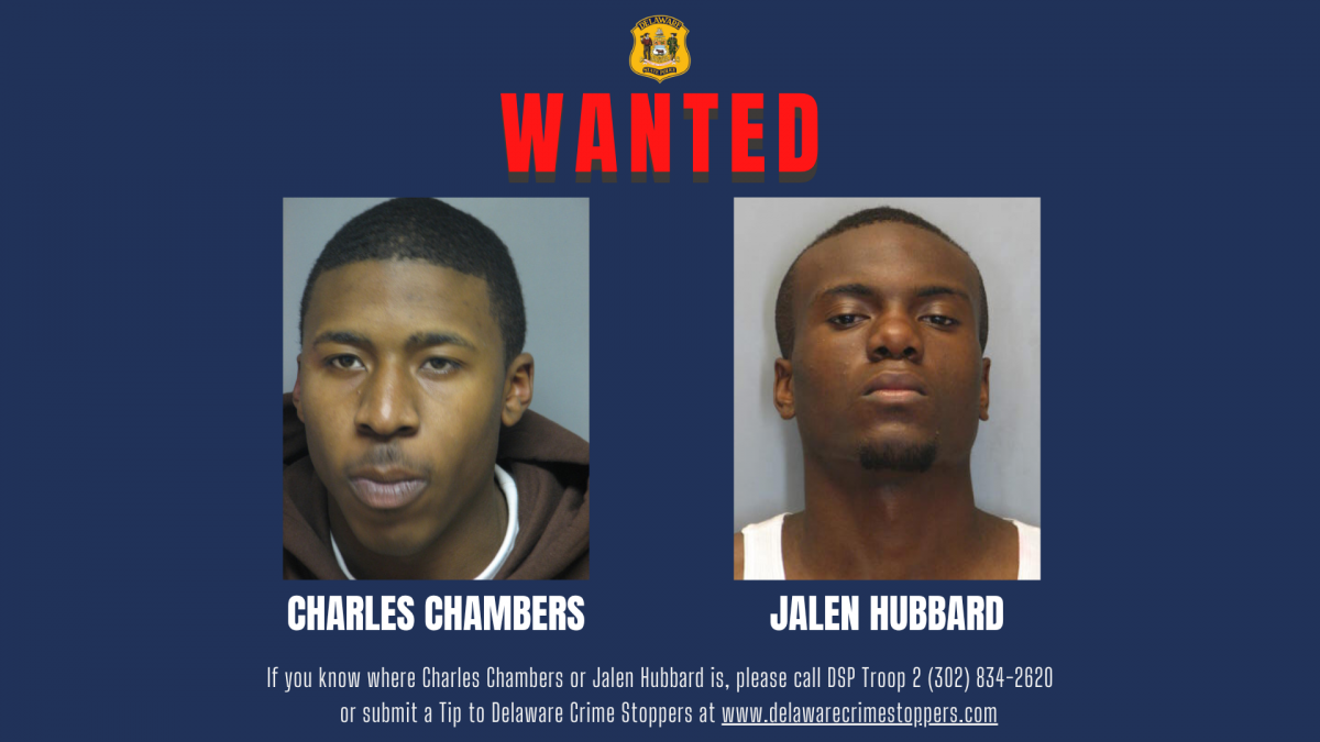 Wanted flier for Charles Chambers and Jalen Hubbard