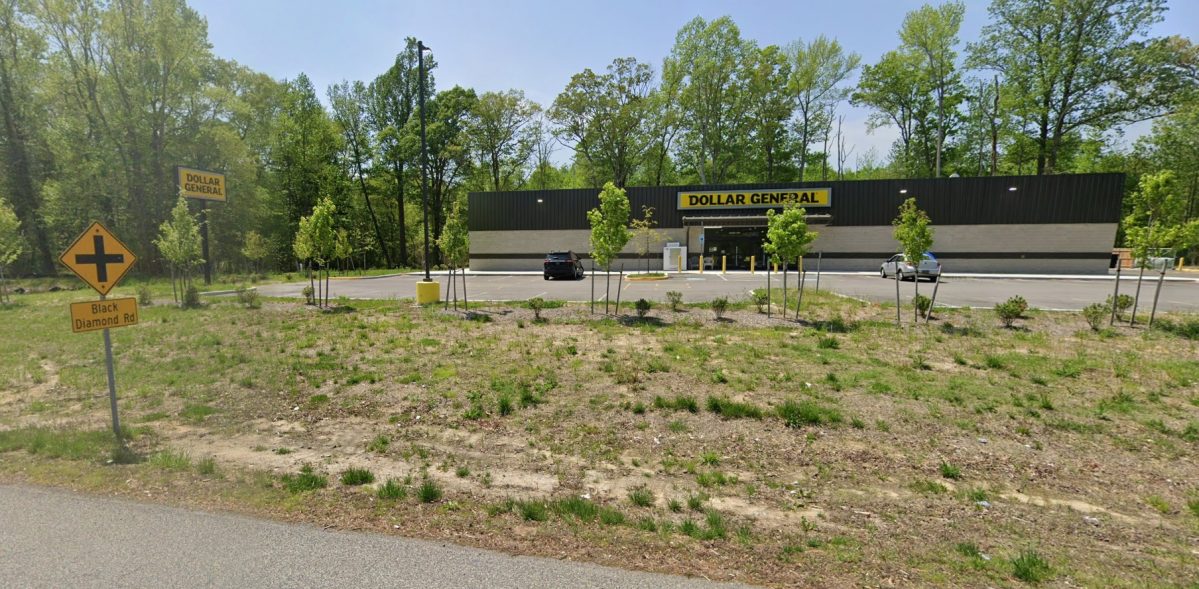 Google maps screenshot of the Dollar General in Townsend