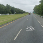 Google Maps image of the location of the crash on I-95