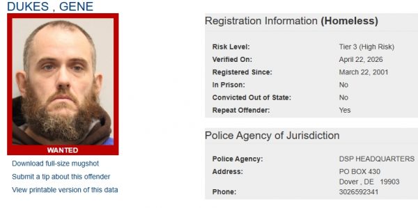 Gene Dukes - Sex Offender Registry Status – Wanted