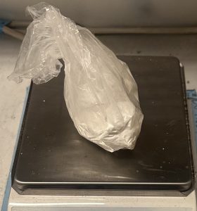 Image of the suspected cocaine
