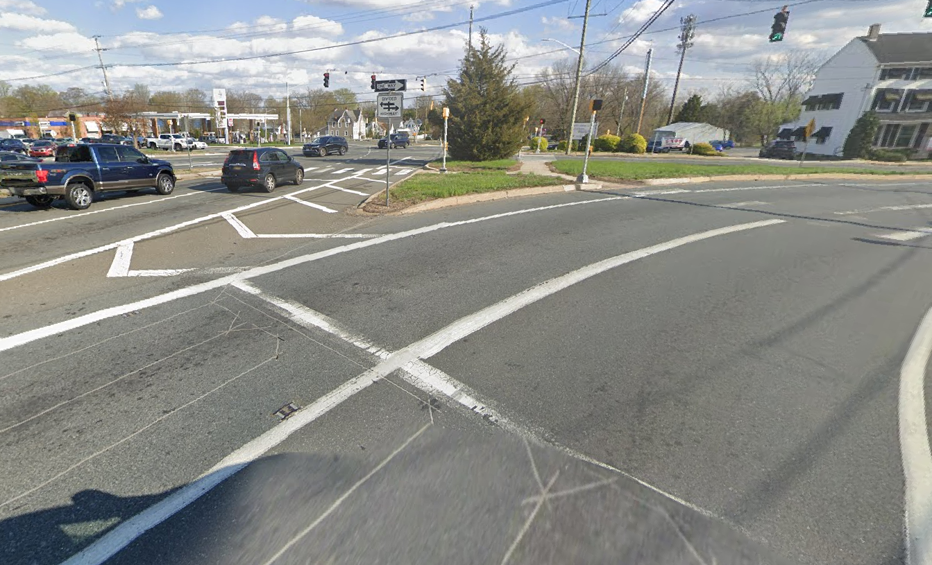 Screenshot from Google Maps of the fatal crash location