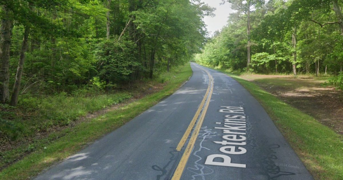 Google Maps screenshot of Peterkins Rd