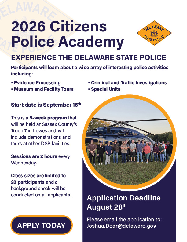 2026 Citizens Police Academy Flyer