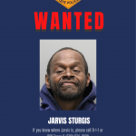 Delaware State Police wanted flyer featuring a photo of Jarvis Sturgis. The flyer asks anyone who knows his whereabouts to call 9-1-1 or DSP Troop 2 at (302) 834-2620, or submit a tip to Delaware Crime Stoppers.